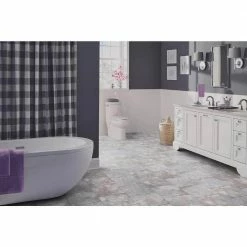 Ash Blended Slate 12 in. x 12 in. Peel and Stick Vinyl Tile (30 sq. ft. / case) by TrafficMaster -Addison Rugs Sales ash blended slate trafficmaster vinyl tile ss1213 1f 1000