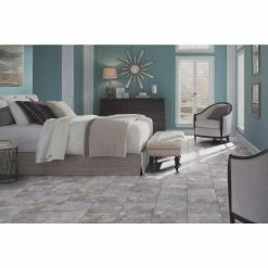 Ash Blended Slate 12 in. x 12 in. Peel and Stick Vinyl Tile (30 sq. ft. / case) by TrafficMaster -Addison Rugs Sales ash blended slate trafficmaster vinyl tile ss1213 44 1000