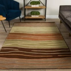 Ascot 306 Striped Autumn 8 ft. x 10 ft. Area Rug by Addison Rugs -Addison Rugs Sales autumn addison rugs area rugs hdas306au8x10 31 1000