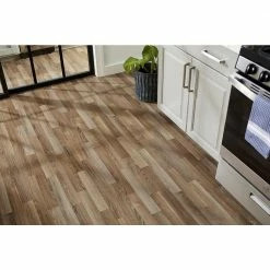 Autumn Brown Oak Residential Vinyl Sheet Flooring 12 ft. Wide x Cut to Length by TrafficMaster -Addison Rugs Sales autumn brown oak trafficmaster vinyl sheet flooring u9160405k743g14 31 1000
