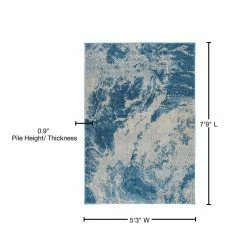 Harrison 10 Baltic 5 ft. 3 in. x 7 ft. 7 in. Area Rug by Addison Rugs 24 Harrison 10 Baltic 5 ft. 3 in. x 7 ft. 7 in. Area Rug by Addison Rugs -Addison Rugs Sales baltic blue addison rugs area rugs hdhr10ba5x8 76 1000