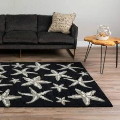 Cove 8 Starfish Black 3 ft. 6 in. x 5 ft. 6 in. Area Rug by Addison Rugs 27 Cove 8 Starfish Black 3 ft. 6 in. x 5 ft. 6 in. Area Rug by Addison Rugs -Addison Rugs Sales black addison rugs area rugs hdcv8bk4x6 31 1000