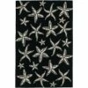 Cove 8 Starfish Black 3 ft. 6 in. x 5 ft. 6 in. Area Rug by Addison Rugs -Addison Rugs Sales black addison rugs area rugs hdcv8bk4x6 64 1000