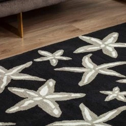 Cove 8 Starfish Black 3 ft. 6 in. x 5 ft. 6 in. Area Rug by Addison Rugs 17 Cove 8 Starfish Black 3 ft. 6 in. x 5 ft. 6 in. Area Rug by Addison Rugs -Addison Rugs Sales black addison rugs area rugs hdcv8bk4x6 a0 1000