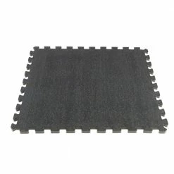 Black 25.2 in. x 25.2 in. x 0.68 in. Foam Shock Absorbing Gym Floor Tiles (4 Tiles/Pack) (17.64 sq. ft.) by TrafficMaster -Addison Rugs Sales black fleck trafficmaster gym floor tiles 24182coplhd 40 1000