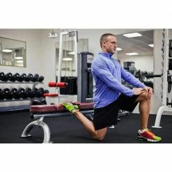 Black 25.2 in. x 25.2 in. x 0.68 in. Foam Shock Absorbing Gym Floor Tiles (4 Tiles/Pack) (17.64 sq. ft.) by TrafficMaster -Addison Rugs Sales black fleck trafficmaster gym floor tiles 24182coplhd 44 1000