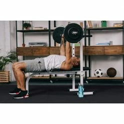 Black 25.2 in. x 25.2 in. x 0.68 in. Foam Shock Absorbing Gym Floor Tiles (4 Tiles/Pack) (17.64 sq. ft.) by TrafficMaster -Addison Rugs Sales black fleck trafficmaster gym floor tiles 24182coplhd fa 1000