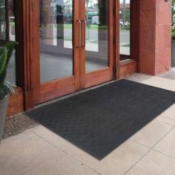 48 in. x 72 in. Black Recycled Rubber Commercial Door Mat by TrafficMaster 7 48 in. x 72 in. Black Recycled Rubber Commercial Door Mat by TrafficMaster -Addison Rugs Sales black trafficmaster commercial floor mats 60 060 9501 4000600 31 1000