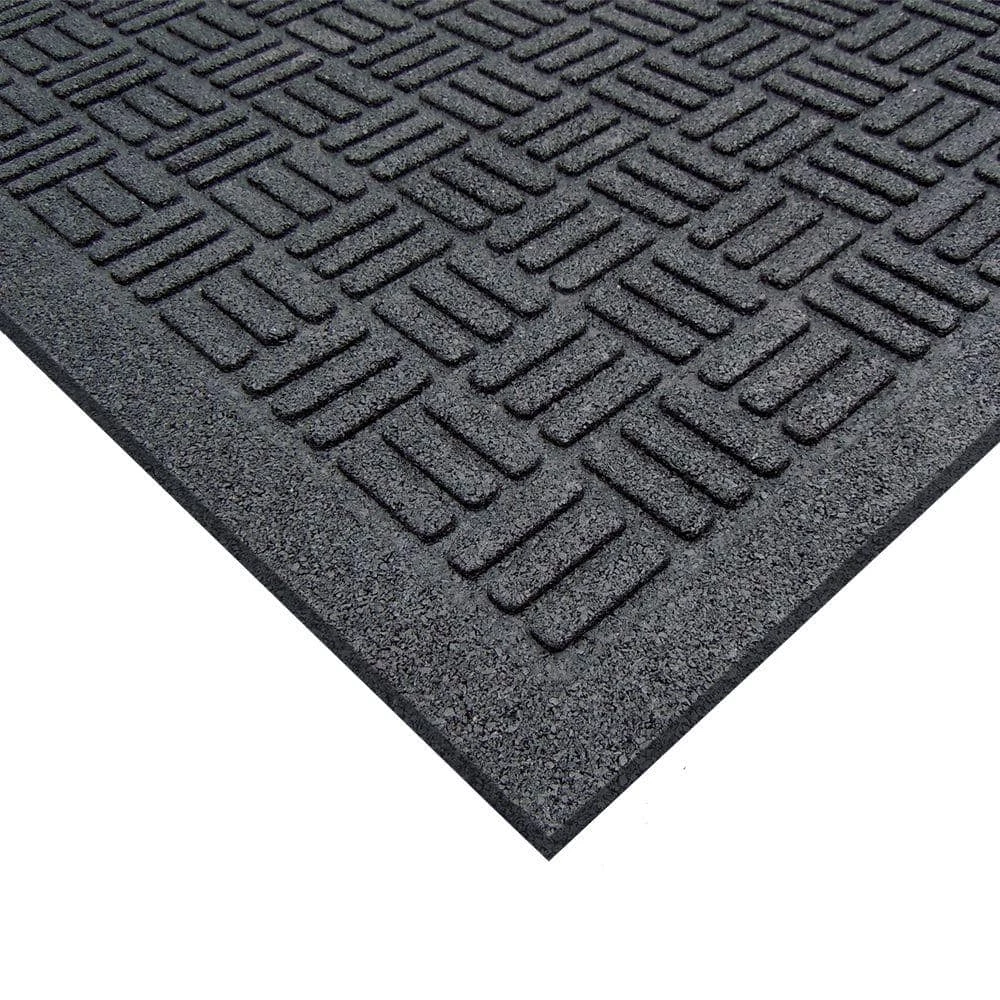 48 in. x 72 in. Black Recycled Rubber Commercial Door Mat by TrafficMaster 4 48 in. x 72 in. Black Recycled Rubber Commercial Door Mat by TrafficMaster - Image 2