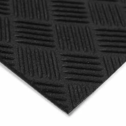 Black 36 in. x 48 in. Rubber Deck Plate Mat by TrafficMaster -Addison Rugs Sales black trafficmaster commercial floor mats mt1003508 c3 1000