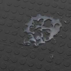 Black Raised Coin 18 in. x 18 in. x 3.1 mm Rubber Interlocking Modular Flooring Tiles, 6-Pack (13.5 sq. ft.) by TrafficMaster -Addison Rugs Sales black trafficmaster gym floor tiles 11n 532 18x18hd 76 1000