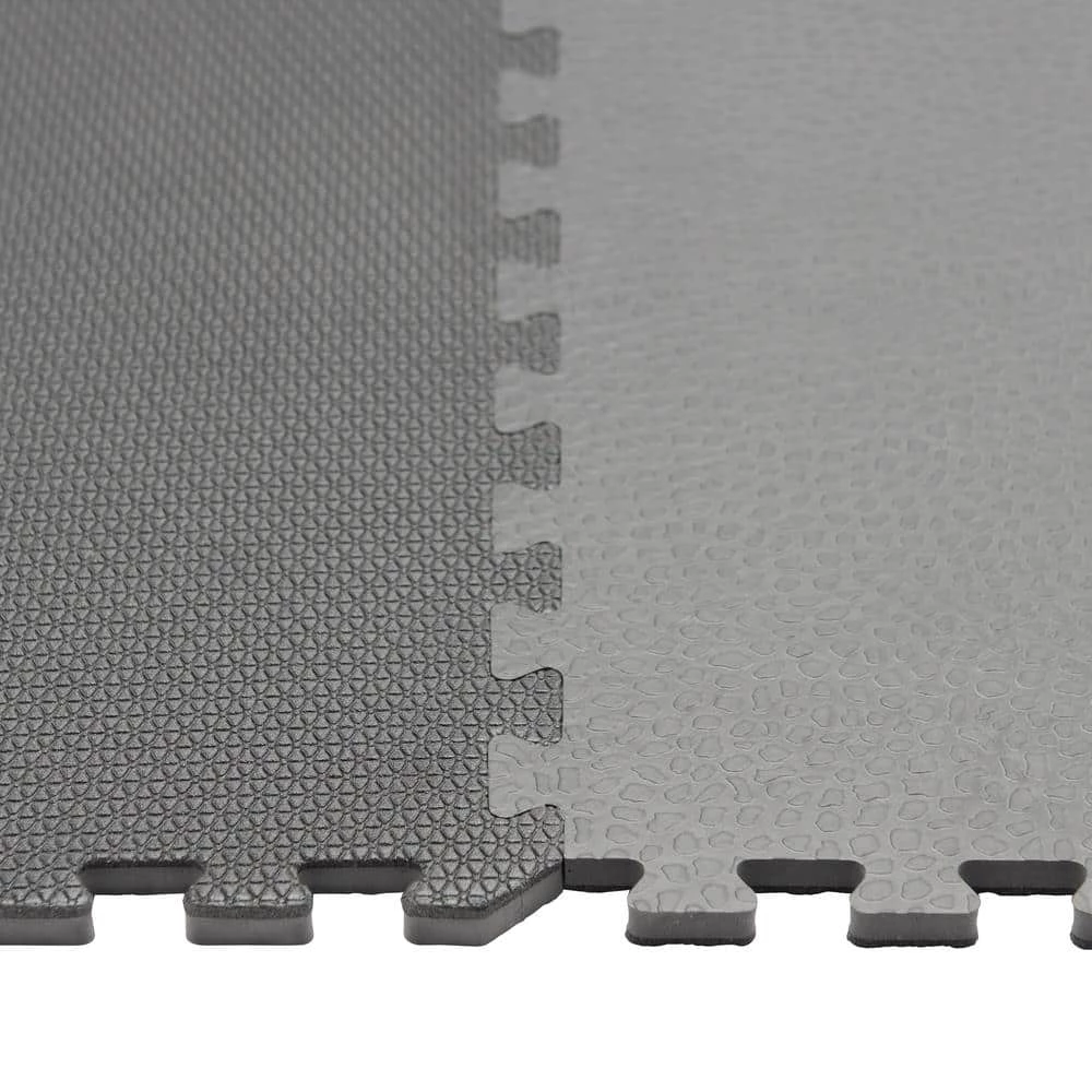 Black/Gray 24 in. x 24 in. x .52 in. Foam Dual Sided Impact Gym Floor Tiles (4 Tiles/Pack (16 sq. ft.) by TrafficMaster 16 Black/Gray 24 in. x 24 in. x .52 in. Foam Dual Sided Impact Gym Floor Tiles (4 Tiles/Pack (16 sq. ft.) by TrafficMaster - Image 14