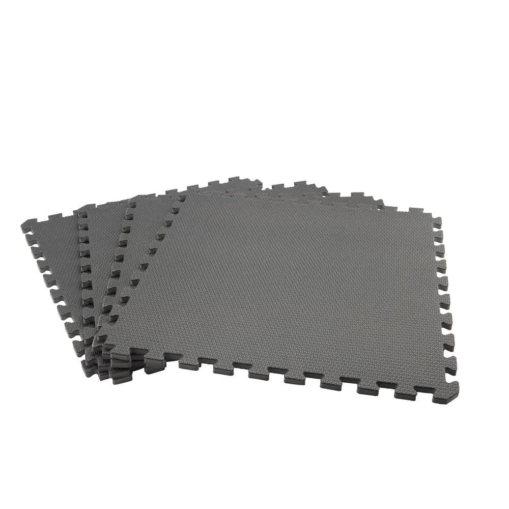 Black/Gray 24 in. x 24 in. x .52 in. Foam Dual Sided Impact Gym Floor Tiles (4 Tiles/Pack (16 sq. ft.) by TrafficMaster 3 Black/Gray 24 in. x 24 in. x .52 in. Foam Dual Sided Impact Gym Floor Tiles (4 Tiles/Pack (16 sq. ft.) by TrafficMaster