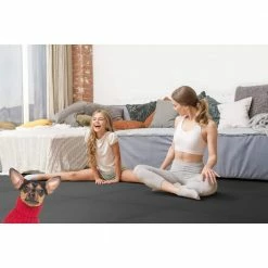 Black/Gray 24 in. x 24 in. x .52 in. Foam Dual Sided Impact Gym Floor Tiles (4 Tiles/Pack (16 sq. ft.) by TrafficMaster 22 Black/Gray 24 in. x 24 in. x .52 in. Foam Dual Sided Impact Gym Floor Tiles (4 Tiles/Pack (16 sq. ft.) by TrafficMaster -Addison Rugs Sales black trafficmaster gym floor tiles 24213hdus 77 1000