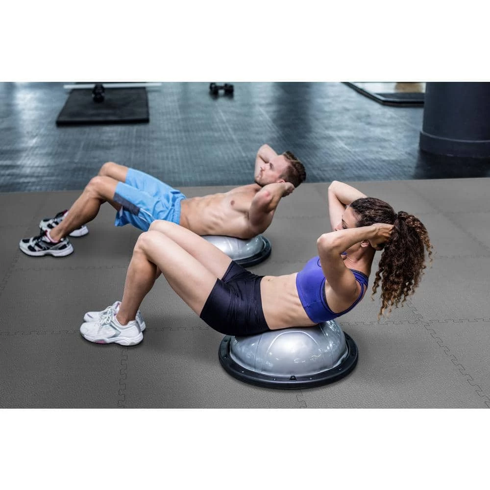 Black/Gray 24 in. x 24 in. x .52 in. Foam Dual Sided Impact Gym Floor Tiles (4 Tiles/Pack (16 sq. ft.) by TrafficMaster 6 Black/Gray 24 in. x 24 in. x .52 in. Foam Dual Sided Impact Gym Floor Tiles (4 Tiles/Pack (16 sq. ft.) by TrafficMaster - Image 4