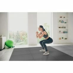 Black/Gray 24 in. x 24 in. x .52 in. Foam Dual Sided Impact Gym Floor Tiles (4 Tiles/Pack (16 sq. ft.) by TrafficMaster 23 Black/Gray 24 in. x 24 in. x .52 in. Foam Dual Sided Impact Gym Floor Tiles (4 Tiles/Pack (16 sq. ft.) by TrafficMaster -Addison Rugs Sales black trafficmaster gym floor tiles 24213hdus c3 1000