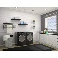 Black 24 in. W x 24 in. L x 0.47 in. Foam Interlocking Gym Floor Tiles (6 Tiles/Pack) (24 sq. ft.) by TrafficMaster -Addison Rugs Sales black trafficmaster gym floor tiles 24224dphd 4f 1000