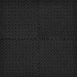 Black 24 in. W x 24 in. L x 0.47 in. Foam Interlocking Gym Floor Tiles (6 Tiles/Pack) (24 sq. ft.) by TrafficMaster -Addison Rugs Sales black trafficmaster gym floor tiles 24224dphd 66 1000