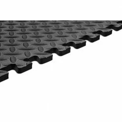 Black 24 in. W x 24 in. L x 0.47 in. Foam Interlocking Gym Floor Tiles (6 Tiles/Pack) (24 sq. ft.) by TrafficMaster -Addison Rugs Sales black trafficmaster gym floor tiles 24224dphd a0 1000