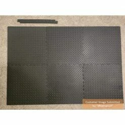Black 24 in. W x 24 in. L x 0.47 in. Foam Interlocking Gym Floor Tiles (6 Tiles/Pack) (24 sq. ft.) by TrafficMaster -Addison Rugs Sales black trafficmaster gym floor tiles 24224dphd d4 1000