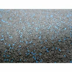 Black with Blue Flecks 18 in. x 18 in. x 0.3 in. Rubber Gym Floor Tiles (6 Tiles/Pack) (14.32 sq. ft.) by TrafficMaster -Addison Rugs Sales black trafficmaster gym floor tiles 58298 40 1000