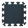 Black with Blue Flecks 18 in. x 18 in. x 0.3 in. Rubber Gym Floor Tiles (6 Tiles/Pack) (14.32 sq. ft.) by TrafficMaster -Addison Rugs Sales black trafficmaster gym floor tiles 58298 64 1000