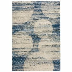 Ankara 17 Indigo Blue 8 Ft. x 10 Ft. Dancing Circles Area Rug by Addison Rugs