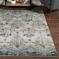 Provincial 11 Blue 3 ft. 3 in. x 5 ft. 3 in. French Damask Area Rug by Addison Rugs -Addison Rugs Sales blue addison rugs area rugs hdpc11bl3x5 31 1000