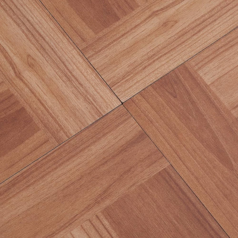 Brown Wood Parquet 12 in. x 12 in. Peel and Stick Vinyl Tile Flooring (30 sq. ft. / case) by TrafficMaster 8 Brown Wood Parquet 12 in. x 12 in. Peel and Stick Vinyl Tile Flooring (30 sq. ft. / case) by TrafficMaster - Image 6