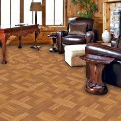 Brown Wood Parquet 12 in. x 12 in. Peel and Stick Vinyl Tile Flooring (30 sq. ft. / case) by TrafficMaster 9 Brown Wood Parquet 12 in. x 12 in. Peel and Stick Vinyl Tile Flooring (30 sq. ft. / case) by TrafficMaster -Addison Rugs Sales brown wood parquet trafficmaster vinyl tile 65657 e1 1000