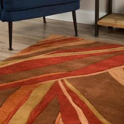 Ascot 16 Abstract Stripe Canyon 8 ft. x 10 ft. Area Rug by Addison Rugs -Addison Rugs Sales canyon addison rugs area rugs hdas16ca8x10 4f 1000