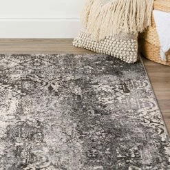Apollo 7 Carbon 2 ft. 3 in. x 7 ft. 5 in. Distressed Patterned Indoor Runner Rug by Addison Rugs -Addison Rugs Sales carbon addison rugs area rugs hdap7ca2x7 76 1000