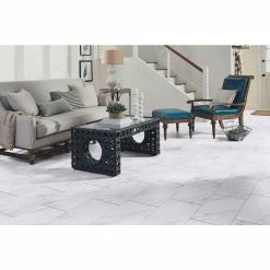Carrara Marble 12 in. x 24 in. Peel and Stick Vinyl Tile (20 sq. ft. / case) by TrafficMaster -Addison Rugs Sales carrara marble trafficmaster vinyl tile ss1212 1f 1000