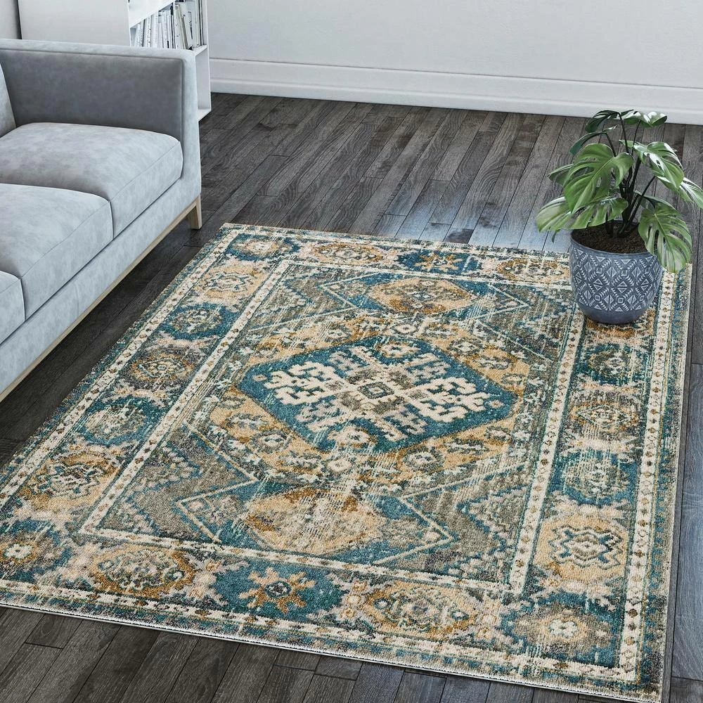 Gentry 22 Charcoal 1 Ft. 8 In. x 2 Ft. 6 In. Southwest Accent Rug by Addison Rugs 13 Gentry 22 Charcoal 1 Ft. 8 In. x 2 Ft. 6 In. Southwest Accent Rug by Addison Rugs - Image 11