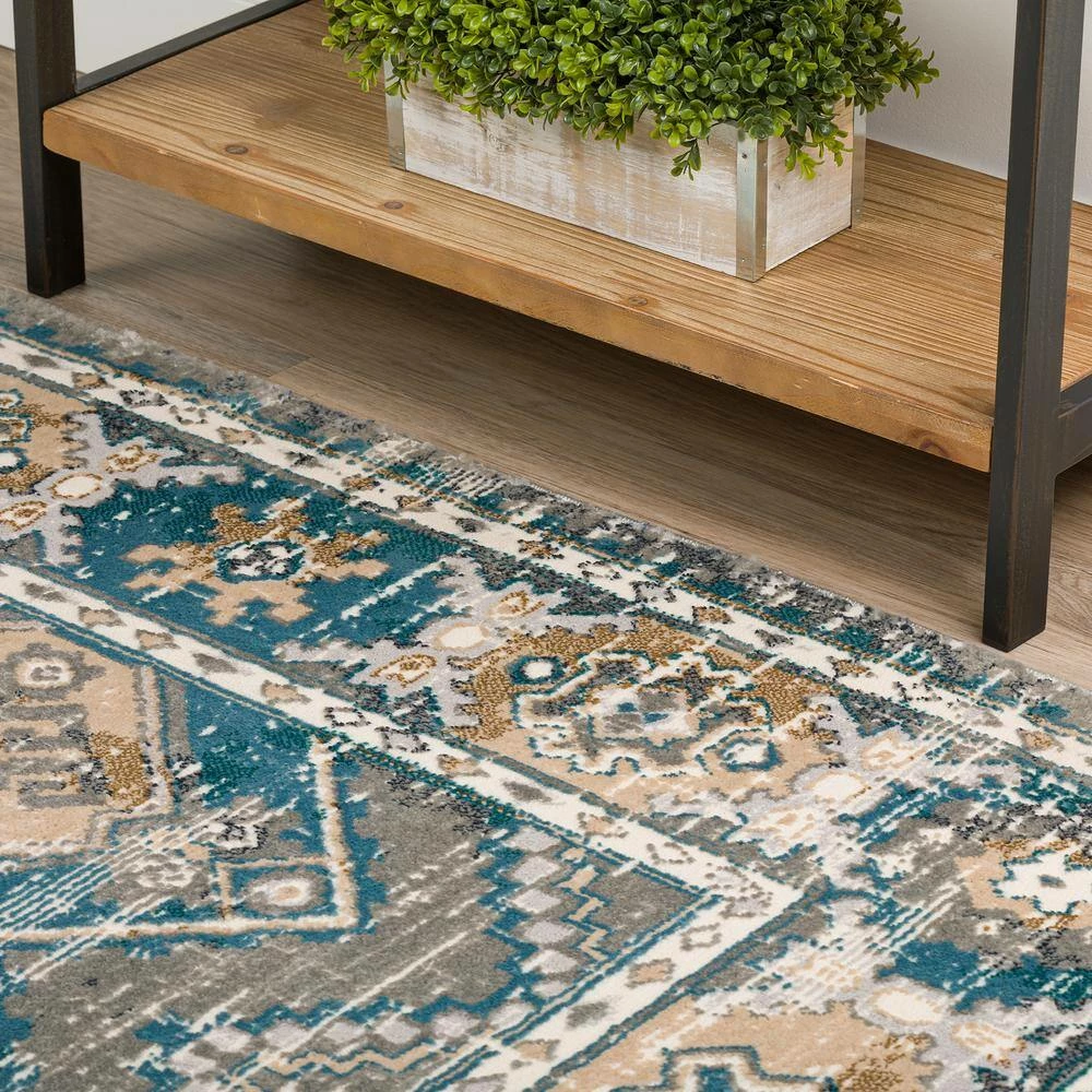 Gentry 22 Charcoal 1 Ft. 8 In. x 2 Ft. 6 In. Southwest Accent Rug by Addison Rugs 5 Gentry 22 Charcoal 1 Ft. 8 In. x 2 Ft. 6 In. Southwest Accent Rug by Addison Rugs - Image 3
