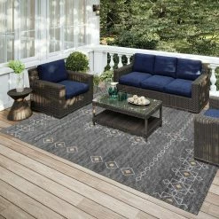 Modena Charcoal 9 ft. x 12 ft. Southwest Area Rug by Addison Rugs 11 Modena Charcoal 9 ft. x 12 ft. Southwest Area Rug by Addison Rugs -Addison Rugs Sales charcoal addison rugs area rugs hdmo3ch9x12 31 1000