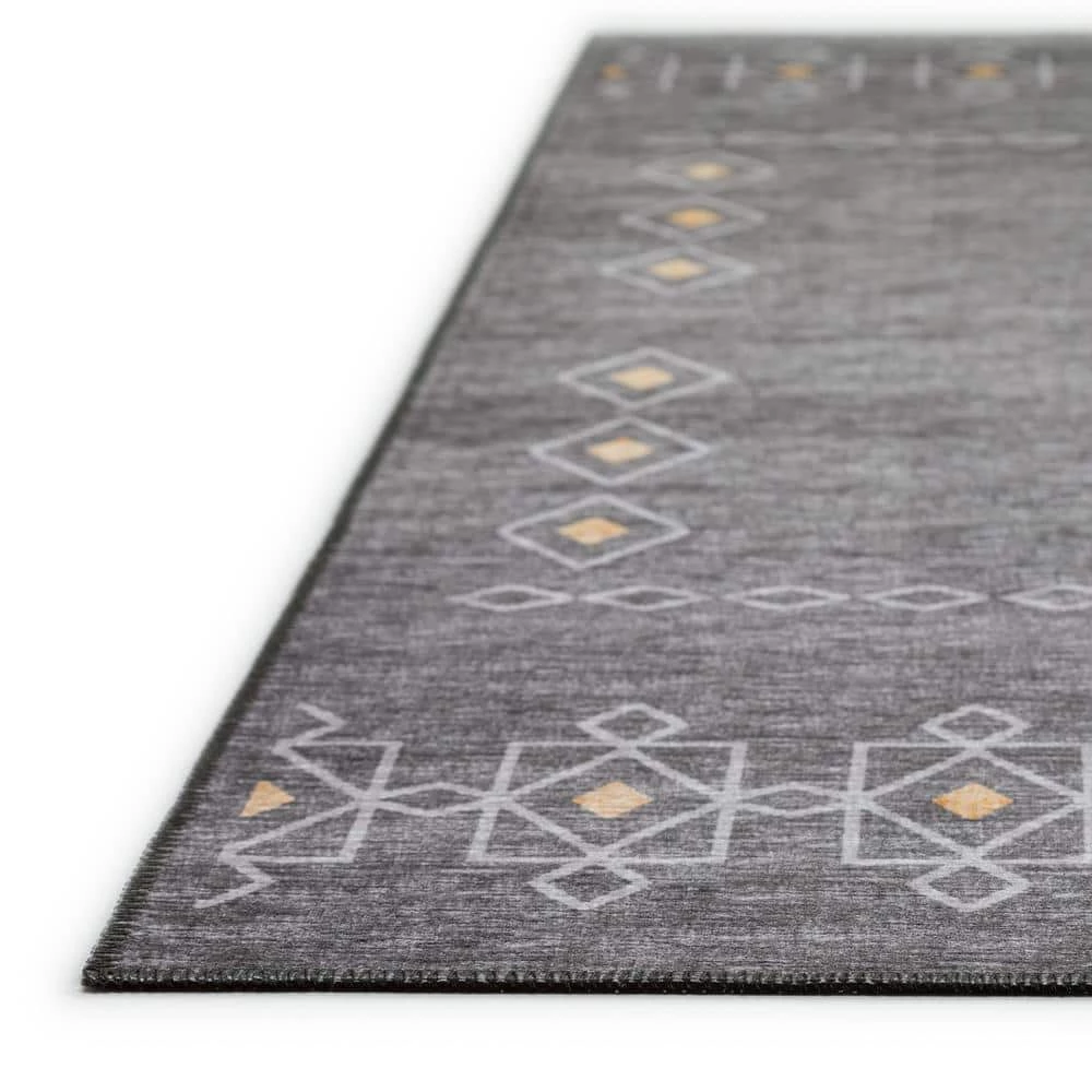 Modena Charcoal 9 ft. x 12 ft. Southwest Area Rug by Addison Rugs 4 Modena Charcoal 9 ft. x 12 ft. Southwest Area Rug by Addison Rugs - Image 2