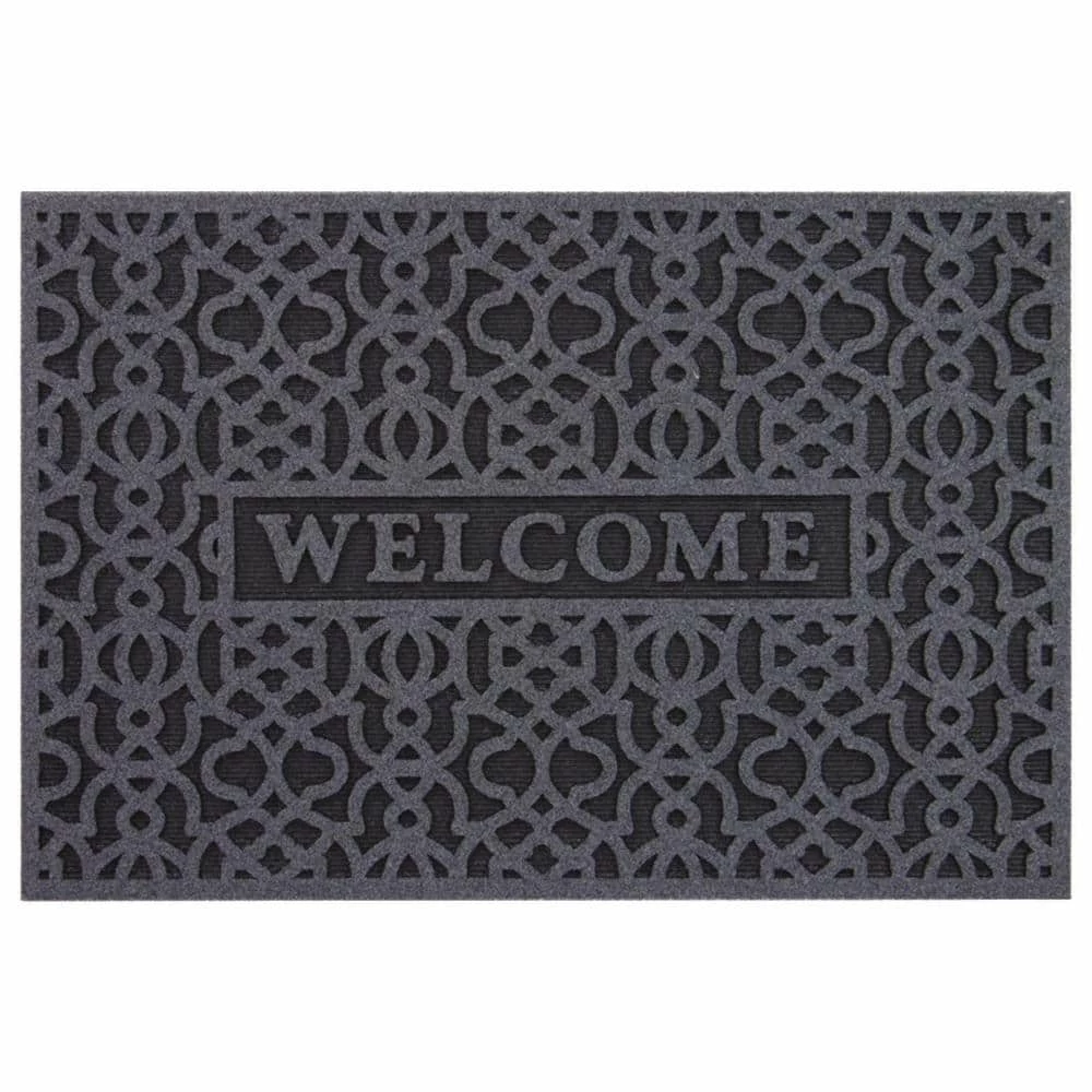 Geo Welcome Charcoal 24 in. x 36 in. Door Mat by TrafficMaster 6 Geo Welcome Charcoal 24 in. x 36 in. Door Mat by TrafficMaster - Image 4
