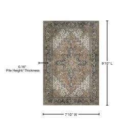 Athena 3 Chocolate 7 ft. 10 in. x 9 ft. 10 in. Area Rug by Addison Rugs -Addison Rugs Sales chocolate addison rugs area rugs hdat3ch8x10 76 1000