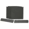 Dark Gray 24 in. x 24 in. x 0.47 in. Foam Interlocking Gym Floor Tiles (6 Tiles/Pack) (24 sq. ft.) by TrafficMaster -Addison Rugs Sales dark gray diamond plate finish with borders trafficmaster gym floor tiles tm1264 64 1000