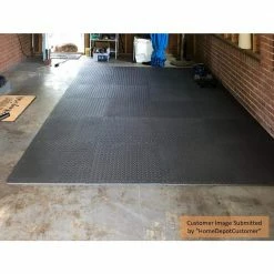 Dark Gray 24 in. x 24 in. x 0.47 in. Foam Interlocking Gym Floor Tiles (6 Tiles/Pack) (24 sq. ft.) by TrafficMaster -Addison Rugs Sales dark gray diamond plate finish with borders trafficmaster gym floor tiles tm1264 d4 1000