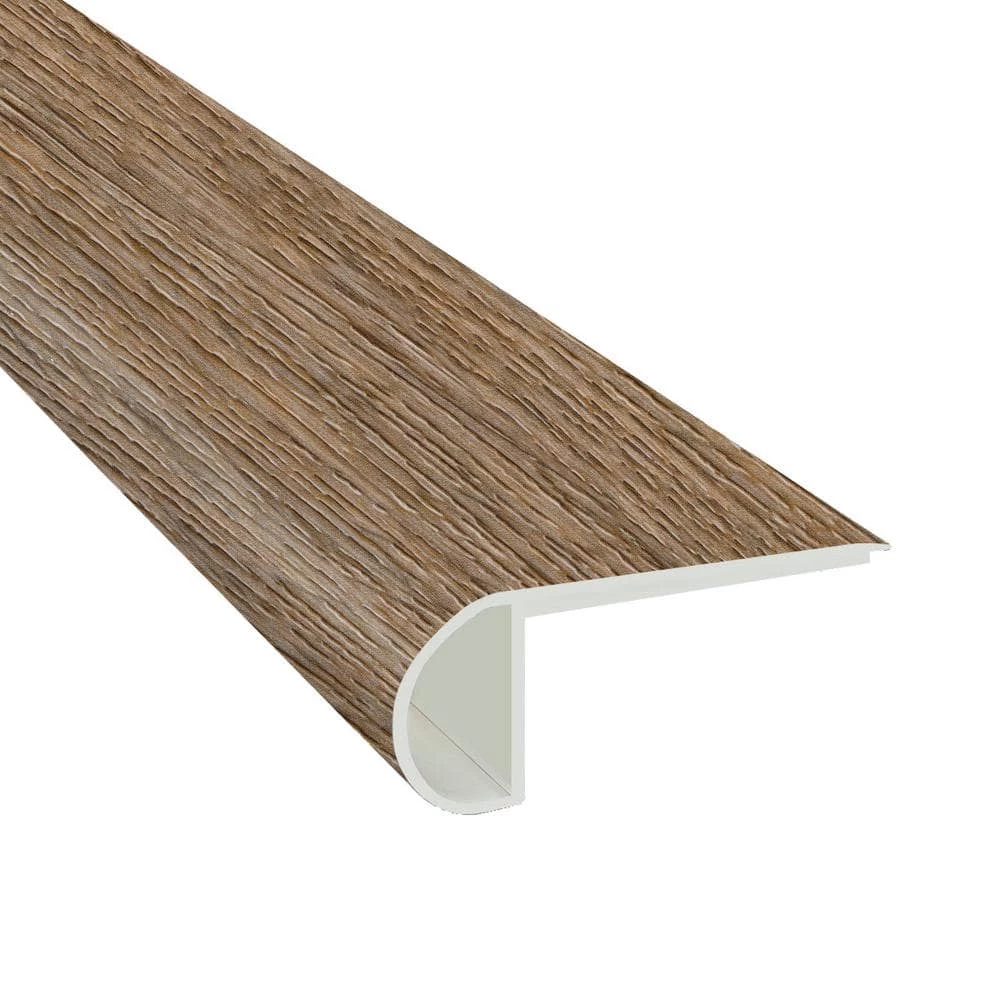 Edwards Oak-3/4 in. Thick x 2-3/4 in. Wide x 94 in. Length Luxury Vinyl Flush Stair Nose Molding by TrafficMaster 3 Edwards Oak-3/4 in. Thick x 2-3/4 in. Wide x 94 in. Length Luxury Vinyl Flush Stair Nose Molding by TrafficMaster