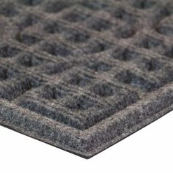 Gray Texture 18 in. x 30 in. Door Mat by TrafficMaster -Addison Rugs Sales gray polyester carpet surface trafficmaster door mats 60 828 1714 01800030 40 1000