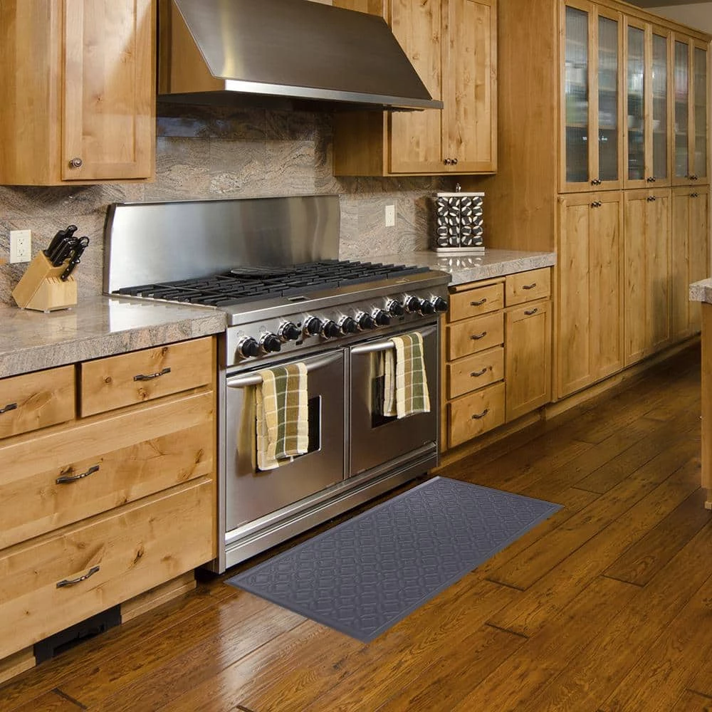 Fairmont Tiles Gray 20 in. x 36 in. Comfort Door Mat by TrafficMaster 5 Fairmont Tiles Gray 20 in. x 36 in. Comfort Door Mat by TrafficMaster - Image 3