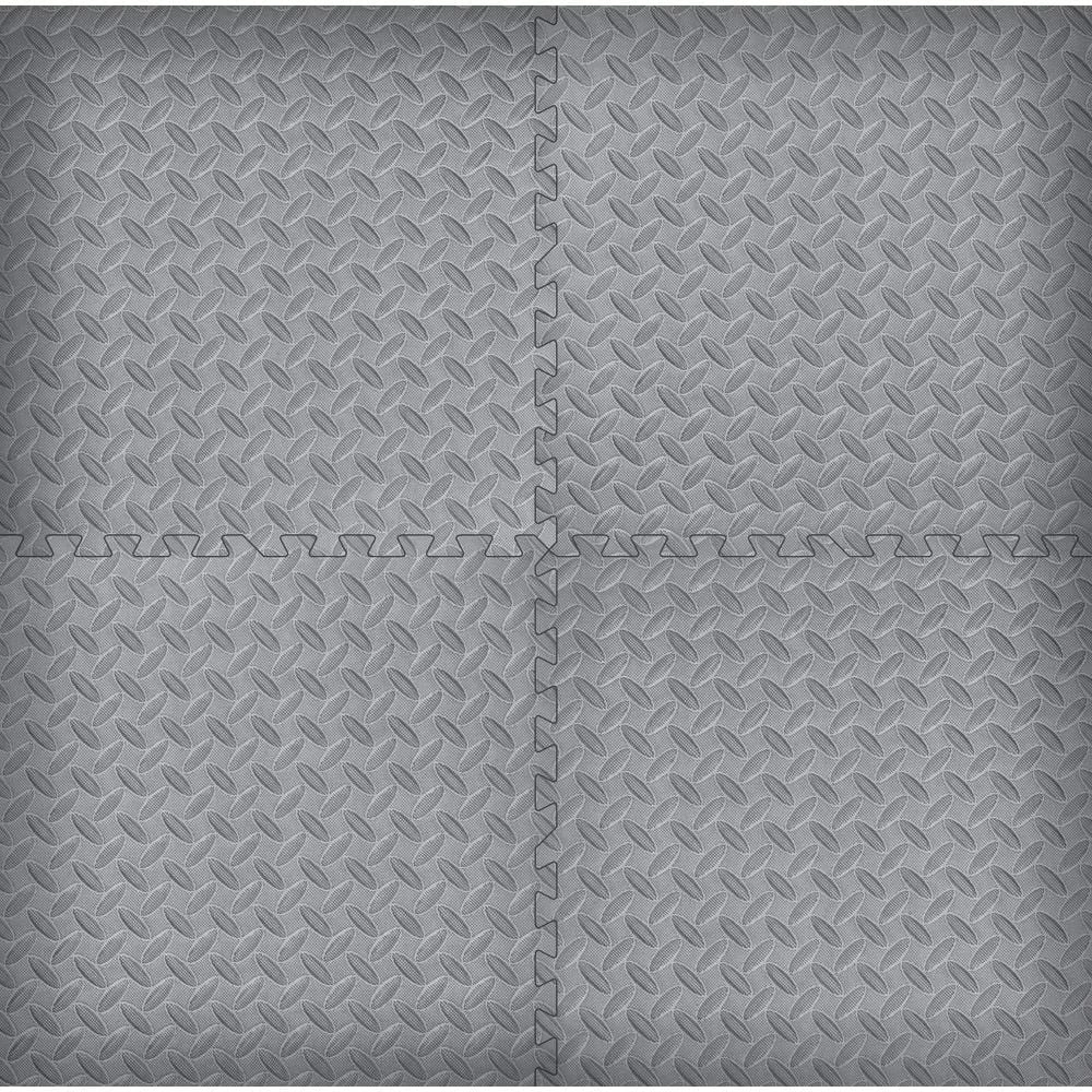 Gray 24 in. W x 24 in. L x 0.47 in. T Foam Interlocking Gym Floor Tiles (6 Tiles/Pack) (24 sq. ft.) by TrafficMaster 8 Gray 24 in. W x 24 in. L x 0.47 in. T Foam Interlocking Gym Floor Tiles (6 Tiles/Pack) (24 sq. ft.) by TrafficMaster - Image 6
