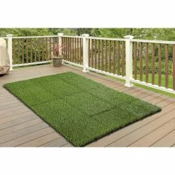 1 ft. x 1 ft. Artificial Grass Interlocking Tiles (9-Pack) by TrafficMaster -Addison Rugs Sales green trafficmaster artificial grass 48219 a0 1000