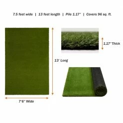 Pet 7.5 ft. x 13 ft. Green Artificial Grass Rug by TrafficMaster -Addison Rugs Sales green trafficmaster artificial grass 566372 1d 1000