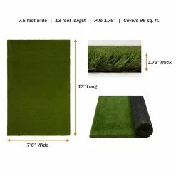 Premium Landscape 7.5 ft. x 13 ft. Green Artificial Grass Rug by TrafficMaster -Addison Rugs Sales green trafficmaster artificial grass 566402 1d 1000