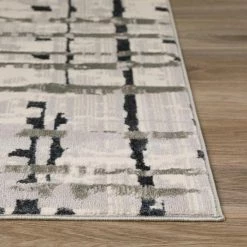 Gentry 4 Grey 3 Ft. 3 In. x 5 Ft. 1 In. Abstract Checker Area Rug by Addison Rugs -Addison Rugs Sales grey addison rugs area rugs hdge4gr3x5 76 1000