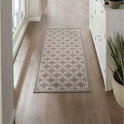 Trellis Grey 2 ft. x 5 ft. Accent Rug by TrafficMaster -Addison Rugs Sales grey trafficmaster area rugs mt1004445 44 1000